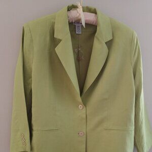 'J.G.HOOK' Spring Green Linen blend Lined Jacket Size 20 WP NWOT